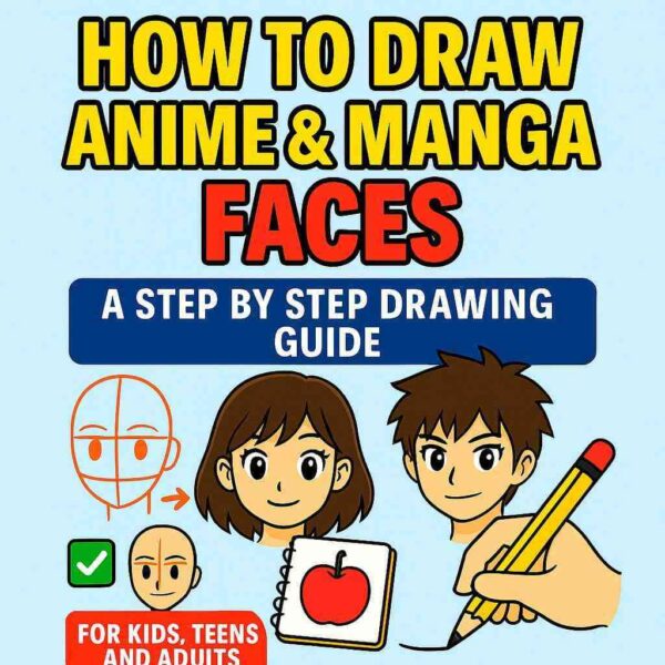 How to Draw Anime & Manga Faces - A Step by Step Drawing Guide for Kids ...